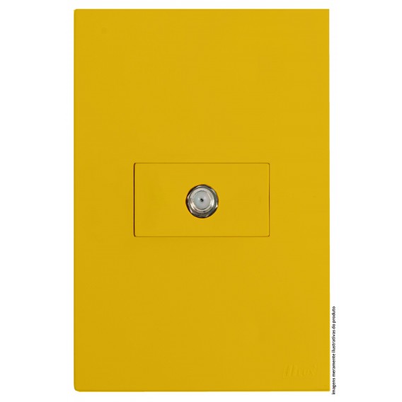 Conjunto Coaxial TV Horizontal 4x2 - RECTA MOSTARDA SATIN FOSCO Conjunto Coaxial TV Horizontal 4x2 - RECTA MOSTARDA SATIN FOSCO